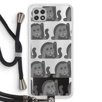 Cats: Samsung Galaxy A22 4G Transparant Hoesje met koord