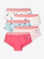 Set van 5 jungle shorts voor meisjes fuchsia