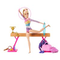 Mattel Turnen speelset met blonde modepop en evenwichtsbalk pop - thumbnail