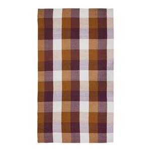 HKliving Vida Check Tafelkleed 140 x 220 cm - Amber / Burgundy