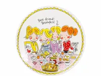 Blond Amsterdam ontbijtbord aardewerk girls 22x2.5cm multi