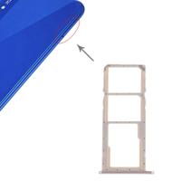 SIM-kaart lade + SIM-kaart lade + micro SD-kaart voor Huawei Honor Play 8A (goud)