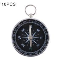 10 stuks Outdoor sporten Camping wandelen aanwijzer Guider aluminiumlegering kompas wandelaar navigatie met sleutelhanger willekeurige kleur levering