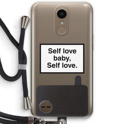 Self love: LG K10 (2017) Transparant Hoesje met koord