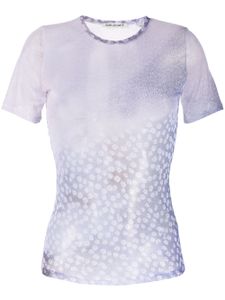 OUR LEGACY t-shirt fleuri à effet de transparence - Violet