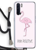 Pink positive: Oppo A91 Transparant Hoesje met koord