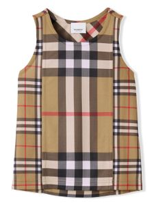 Burberry Kids blouse à motif Vintage Check - Marron