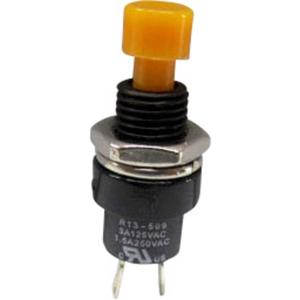 TRU COMPONENTS 1587749 TC-R13-509A-05YL Druktoets 250 V/AC 1.5 A 1x uit/(aan) Moment 1 stuk(s)