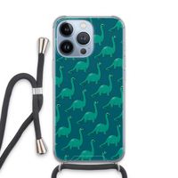 Diplodocus: iPhone 13 Pro Transparant Hoesje met koord
