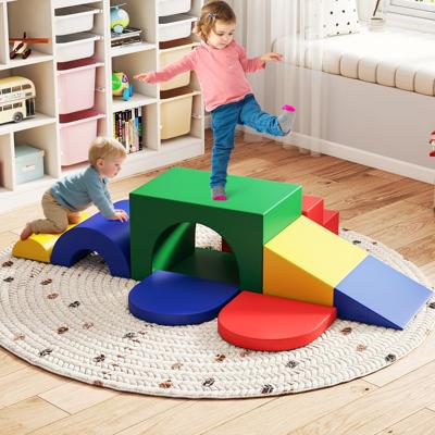 7-delig Klimblokset van Schuim Soft Speelgym van PU-leer Klimstructuur Kleurrijk