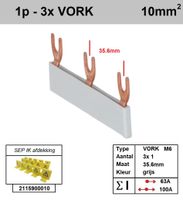 SEP Verdeelkam 1f Vork 3p 36mm grijs F01103G06