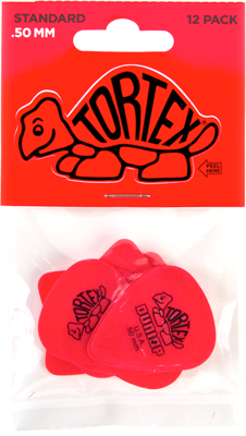 Dunlop Tortex Standard .50 Plectrum 12-Pack rood