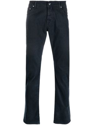 Jacob Cohën pantalon droit à coupe cinq poches - Bleu