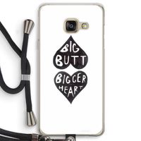 Big butt bigger heart: Samsung Galaxy A3 (2016) Transparant Hoesje met koord
