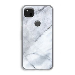 Witte marmer: Google Pixel 4a Transparant Hoesje