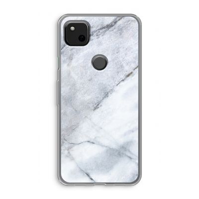 Witte marmer: Google Pixel 4a Transparant Hoesje