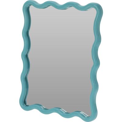 Home & Styling kinder wandspiegel - Princess - 30 x 38 cm - kunststof/glas - blauw rand Home & Styling kinder wandspiegel - Princess - 30 x 38 cm - kunststof/glas - blauw rand