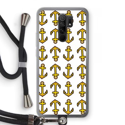 Musketon Anchor: Xiaomi Redmi 9 Transparant Hoesje met koord