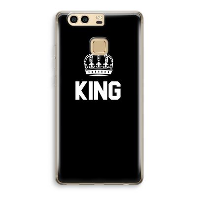 King zwart: Huawei P9 Transparant Hoesje