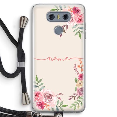 Rozen: LG G6 Transparant Hoesje met koord