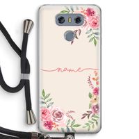 Rozen: LG G6 Transparant Hoesje met koord