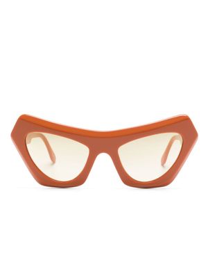 Marni Eyewear lunettes de soleil Devil's Pool à monture papillon - Orange