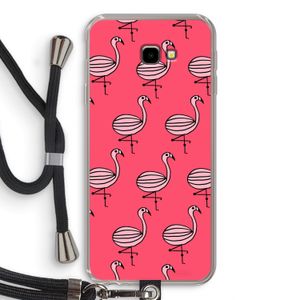 Flamingo: Samsung Galaxy J4 Plus Transparant Hoesje met koord