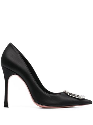 Amina Muaddi escarpins Camelia à ornements en cristal - Noir
