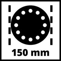 Einhell TC-PE 150 Vlakschuurmachine (disc) 10500 RPM Zwart, Rood - thumbnail