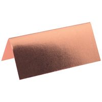 Santex naamkaartjes/plaatskaartjes metallic - Bruiloft - rose goud - 10x stuks - 7 x 3 cm   -