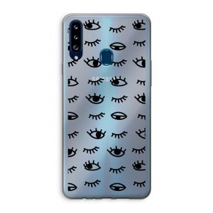 Eye pattern #2: Samsung Galaxy A20s Transparant Hoesje