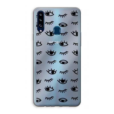 Eye pattern #2: Samsung Galaxy A20s Transparant Hoesje