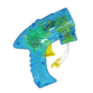 Bellenblaas speelgoed pistool - met vullingen - blauw - 15 cm - plastic - bellen blazen   -