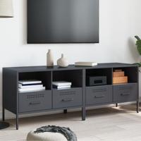Tv-meubelen 2 st 68x39x50,5 cm staal antracietkleurig
