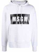 MSGM hoodie à logo imprimé - Gris - thumbnail