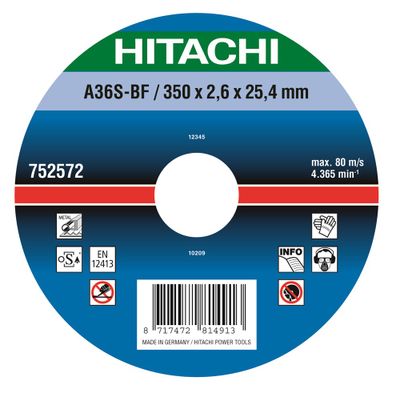 Hikoki Accessoires Doorslijpschijf voor metaal 400 x 25,4 x 3,2 mm - 4100243