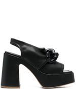 Stella McCartney sandales 125 mm à talon épais - Noir