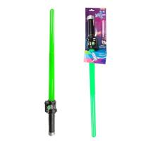 Lichtzwaard - groen - 62 cm - kunststof - uitschuifbaar - licht en geluid - accessoires Lichtzwaard - groen - 62 cm - kunststof - uitschuifbaar - licht en geluid - accessoires