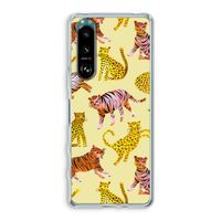 Cute Tigers and Leopards: Sony Xperia 5 III Transparant Hoesje