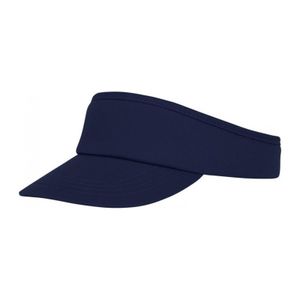 Katoenen navy blauwe zonneklep pet voor dames/heren/volwassenen   -