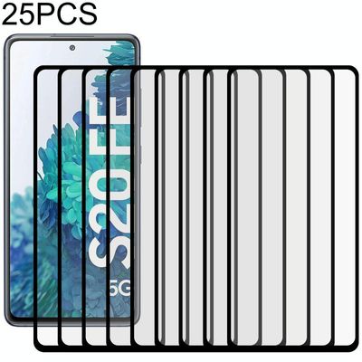 Voor Samsung Galaxy S20 FE 5G 25 PCS Full Glue Full Screen Tempered Glass Film