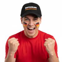 Duitsland supporters set - baseballcap zwart - met vlag schminkstift - volwassenen - landen