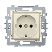 Niko Original stopcontact 1 voudig zonder randaarde creme