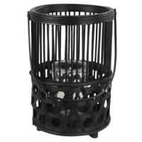 Countryfield windlicht jannik zwart 33 cm | 4 stuks