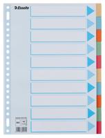 Tabbladen esselte premium a4 10dlg karton 23r ass | 25 stuks