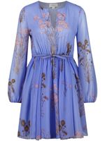 Giambattista Valli robe Mini Carnation Bouquets en soie - Violet - thumbnail