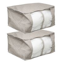 Opberghoes/beschermhoes voor dekbedden/kussens beige 60 x 45 x 30 cm