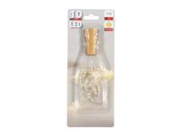 5 stuks! Draadverlichting met kurk 10 lamps warm LED 1 meter incl batterijen Kerst HIT - Hit