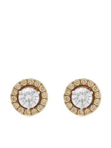 HYT Jewelry puces d'oreille en or jaune et blanc 18ct pavées de diamants