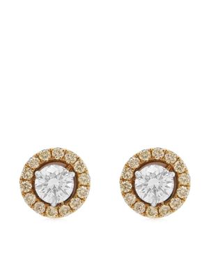 HYT Jewelry puces d'oreille en or jaune et blanc 18ct pavées de diamants